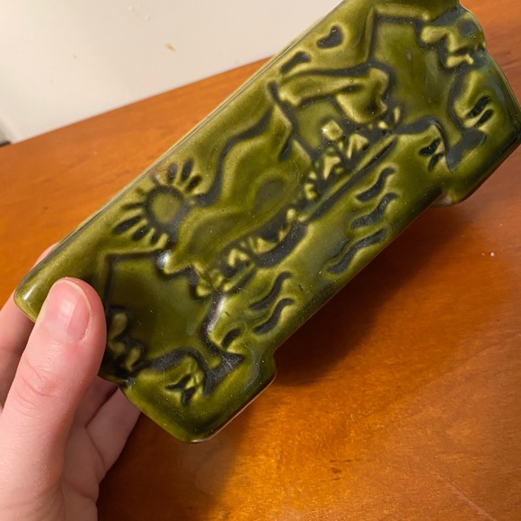 SOLD•Vintage• Midcentury Tree Embossed Planter - Picture 5 of 5